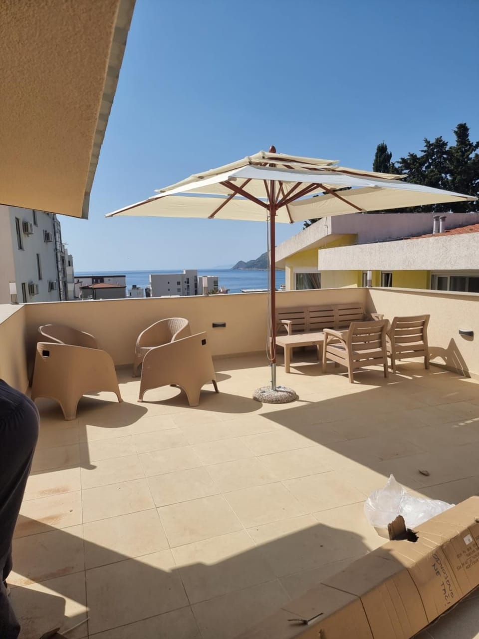 Day, View (from property/room), Seating area, Sea view, sunbed