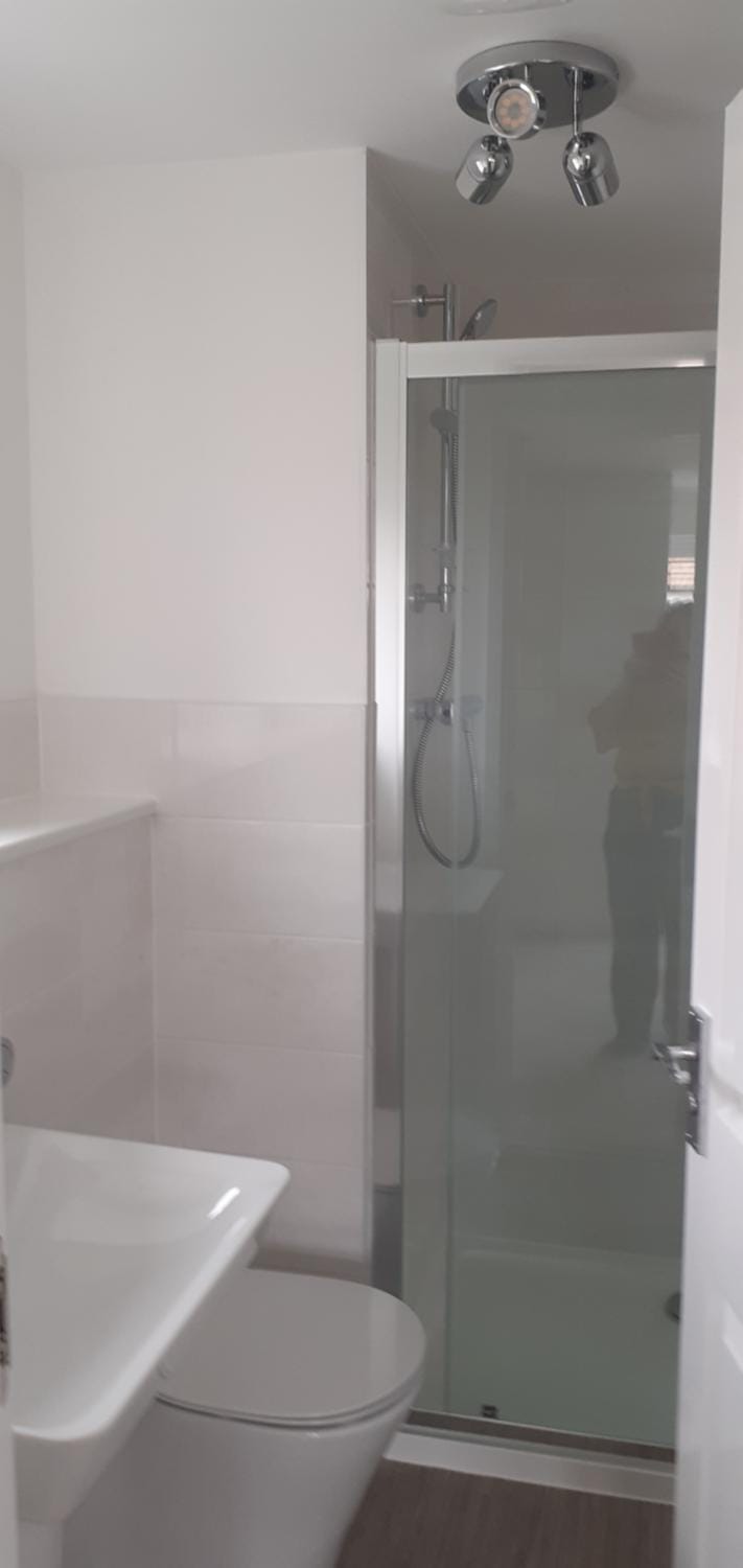 Shower, Property building, Bathroom