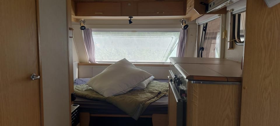 Ingerichte caravan met voortent op camping Westenenk Campground/ 
RV Resort in Drenthe (province)