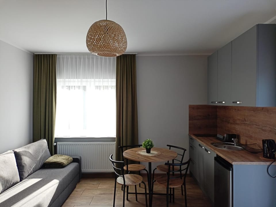 Kitchen or kitchenette, Living room, Seating area