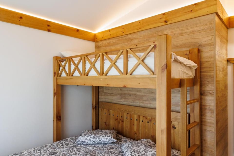 bunk bed, wardrobe