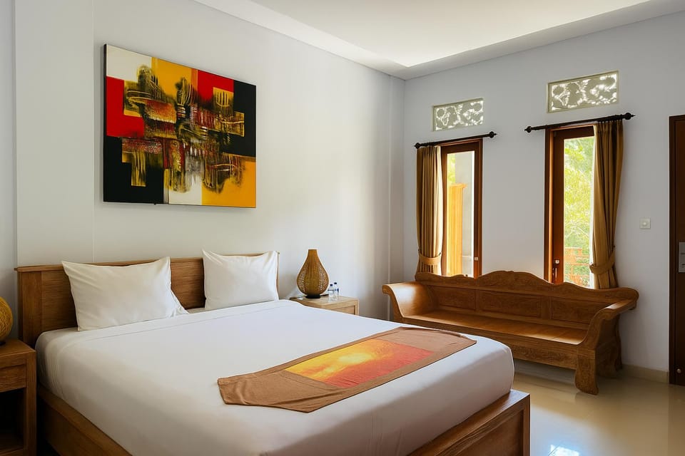 Bed, Photo of the whole room, Decorative detail, Bedroom
