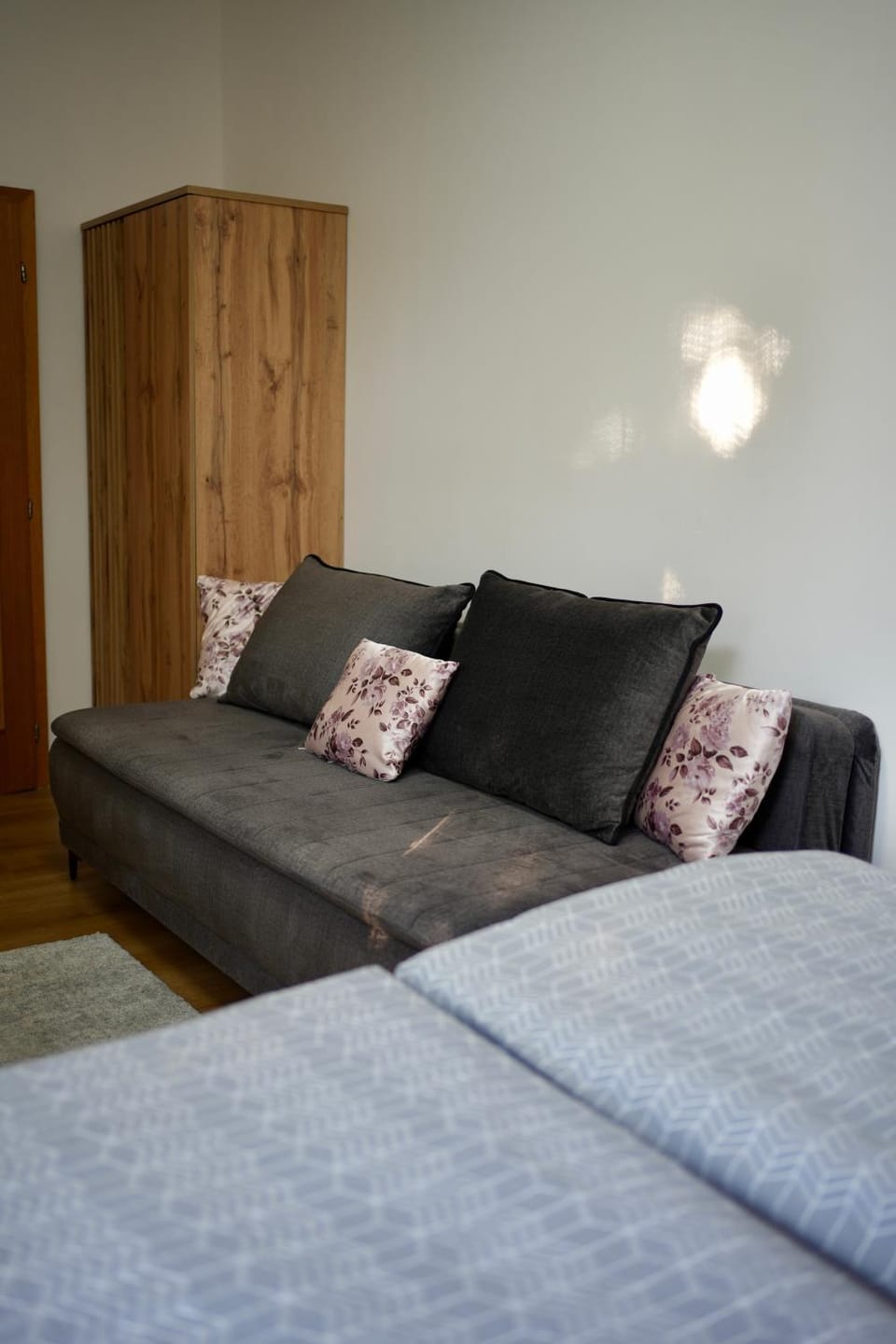 Seating area, wardrobe