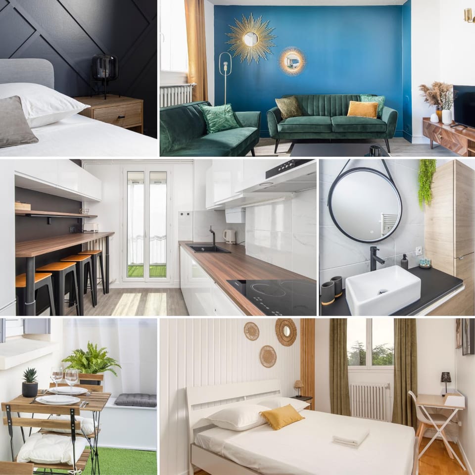 Kitchen or kitchenette, Seating area, Bedroom