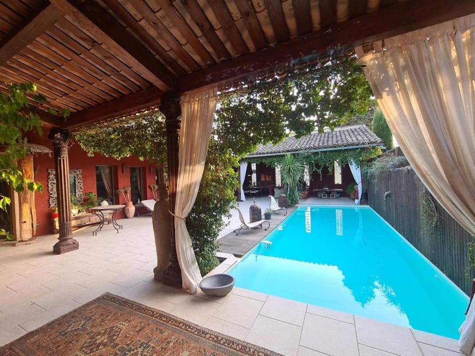 Patio, Pool view