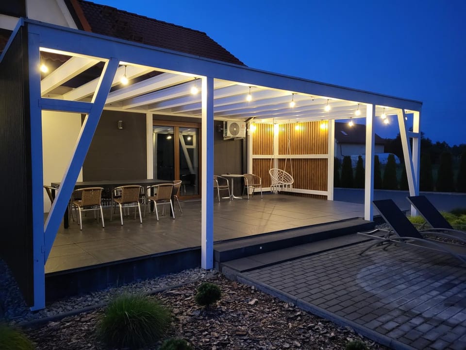 Property building, Patio, Night