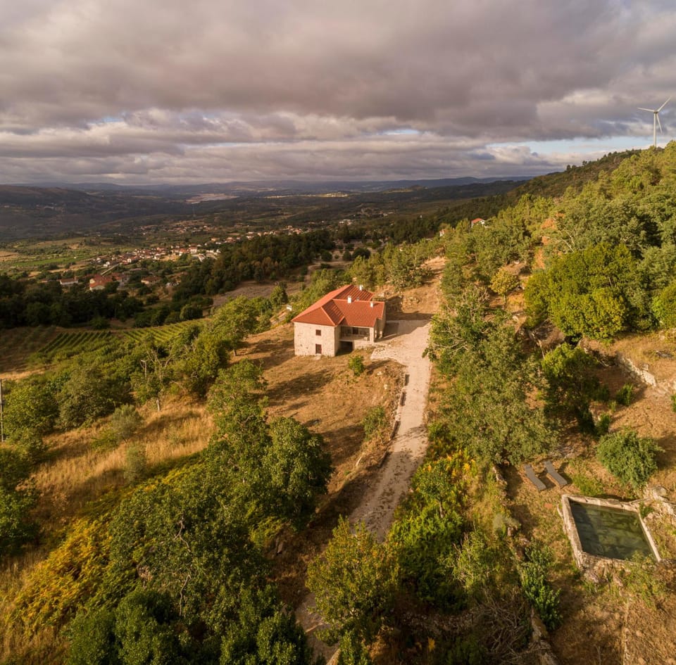 Property building, Natural landscape, Bird's eye view, Mountain view, Swimming pool