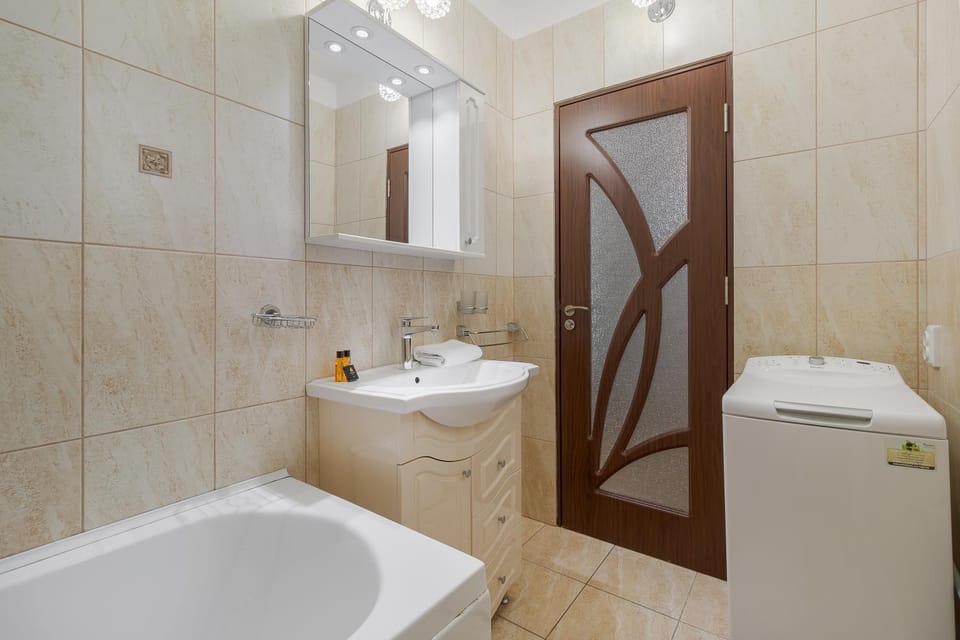Bathroom, Bath, washing machine