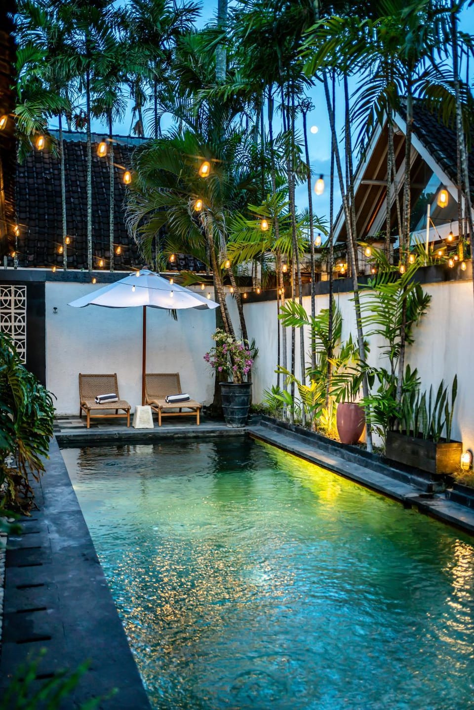 Pool view, Swimming pool, Swimming pool, Sunset, sunbed, sunbed