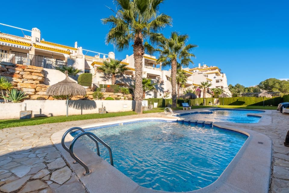 Property building, Living room, Swimming pool