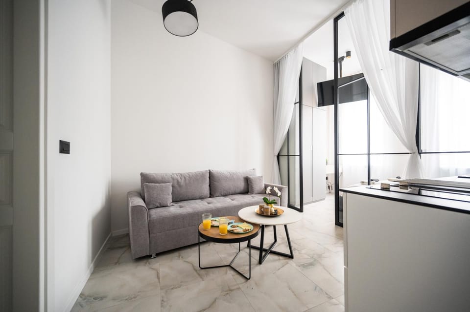 Kitchen or kitchenette, Living room, Seating area