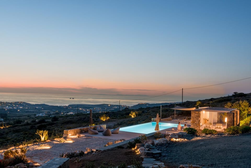 Pool view, Sea view, Swimming pool, Sunset