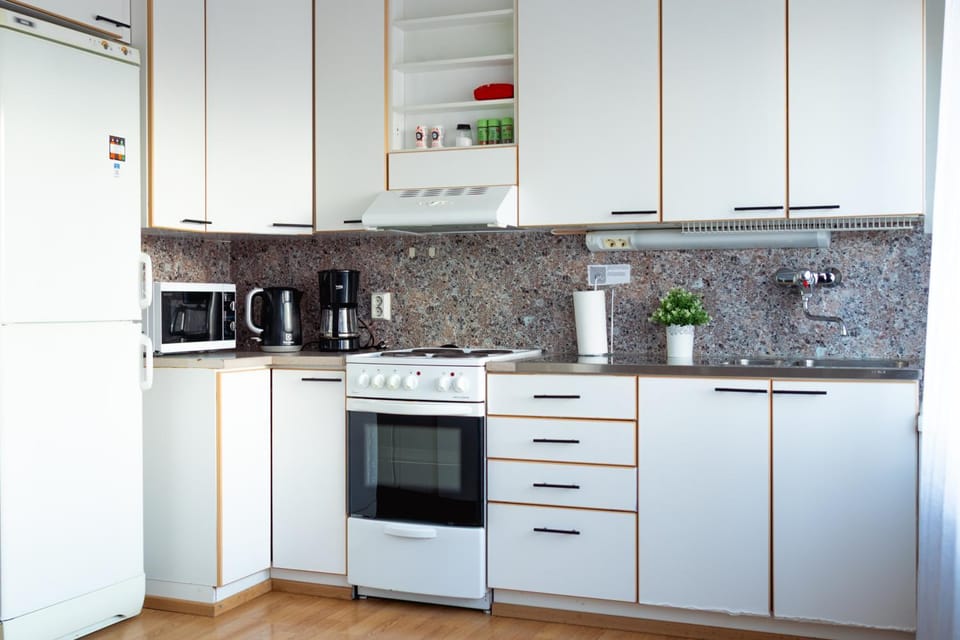 Coffee/tea facilities, Kitchen or kitchenette, minibar, oven, stove