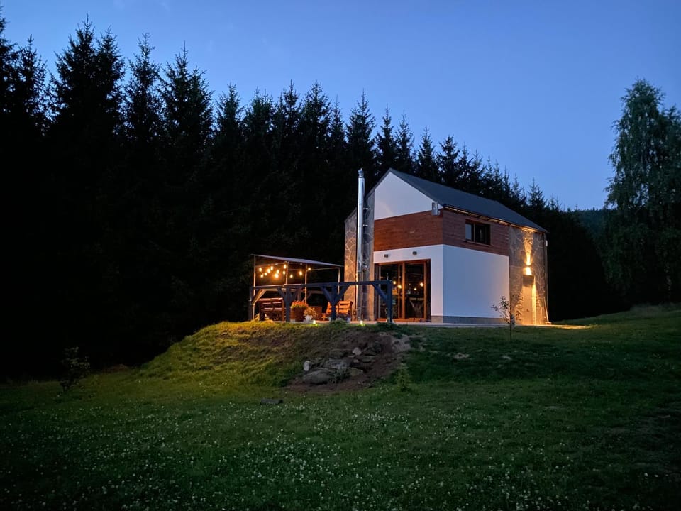 Property building, Night, Natural landscape, Garden, Garden view