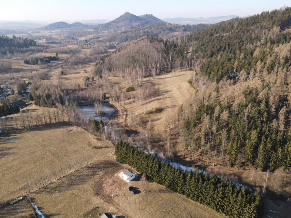 Natural landscape, Bird's eye view, Mountain view