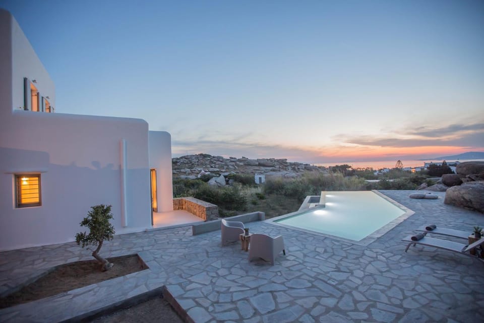 Pool view, Swimming pool, Sunset