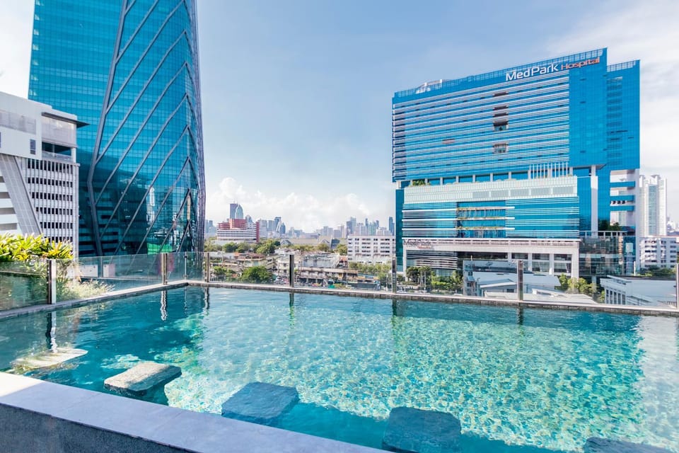 Property building, City view, Pool view, Swimming pool