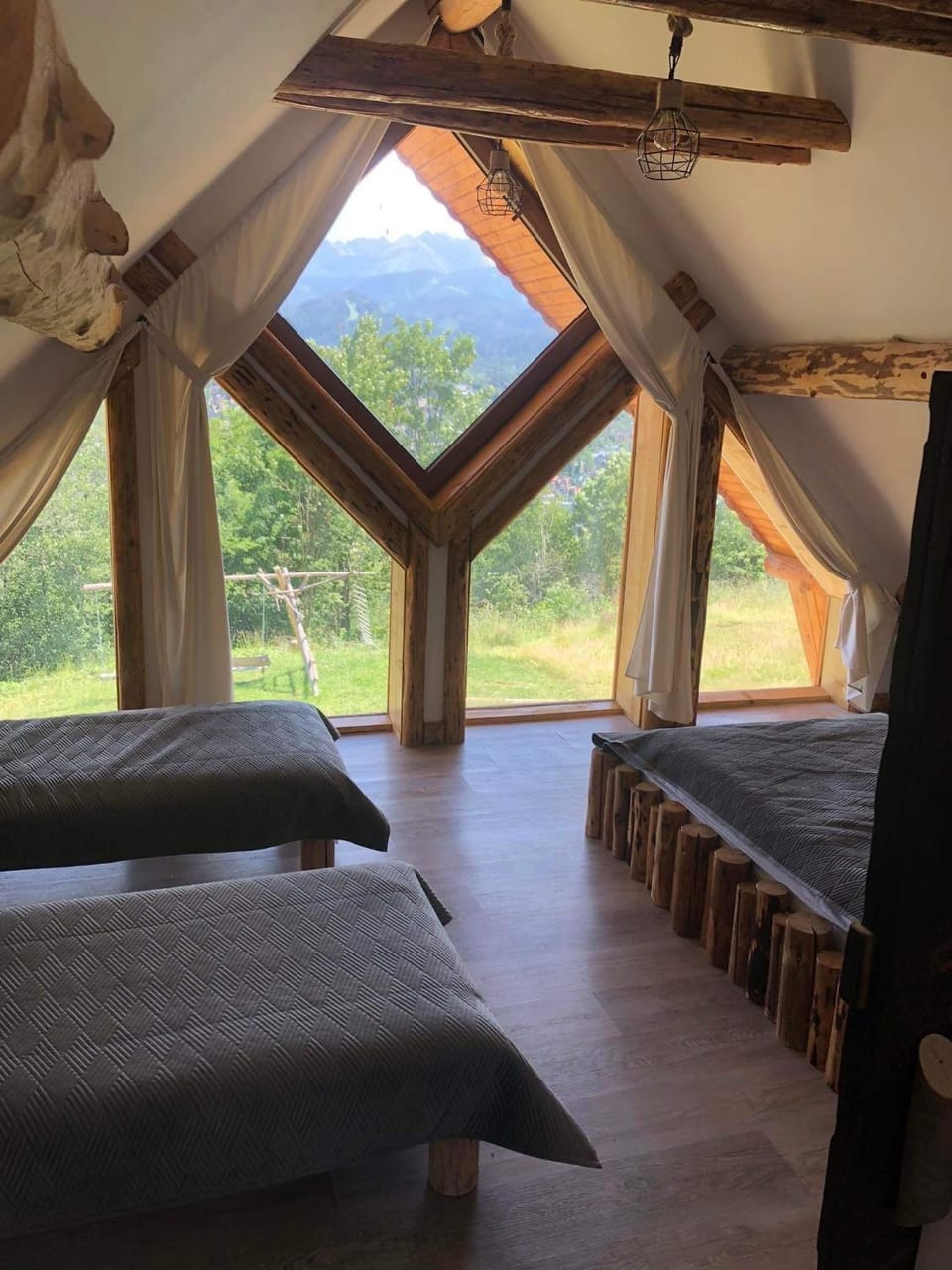 Living room, Photo of the whole room, Seating area, Garden view, Mountain view
