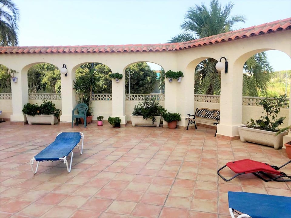 Pool view, sunbed