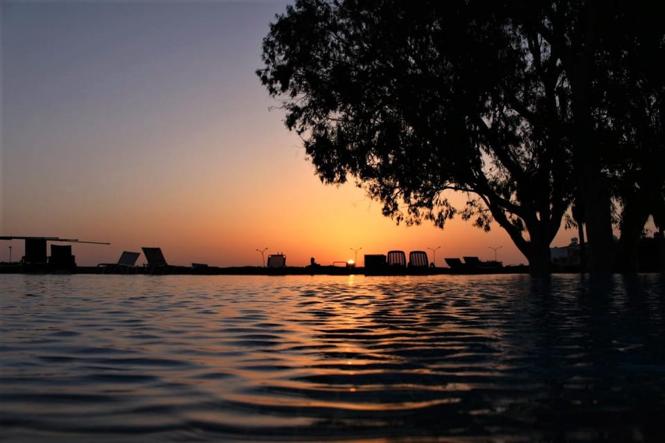 Swimming pool, Sunset