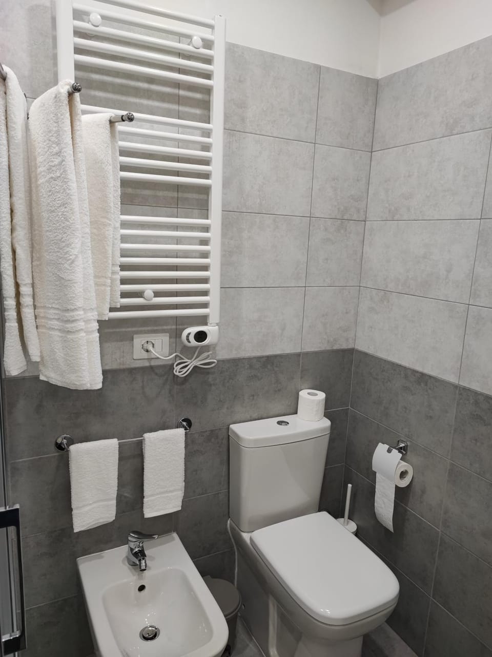 Toilet, Bathroom, bidet, towels