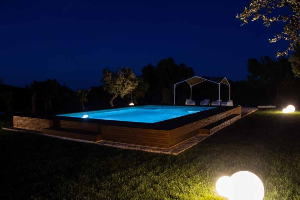 Night, Swimming pool, Swimming pool