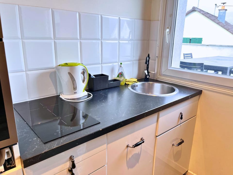 Coffee/tea facilities, Balcony/Terrace, Kitchen or kitchenette, dishwasher, stove