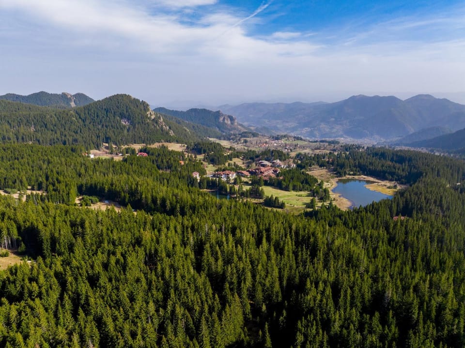 Natural landscape, Bird's eye view, Lake view, Mountain view