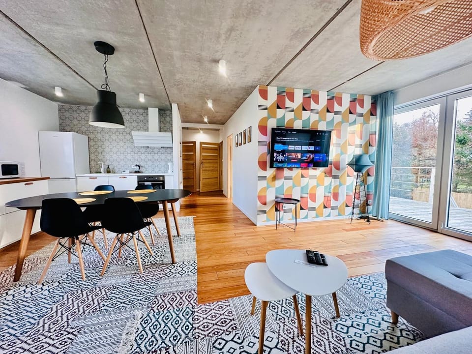 Kitchen or kitchenette, Living room, Dining area