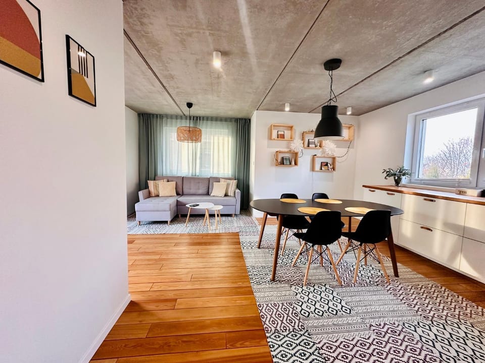 Kitchen or kitchenette, Living room, Dining area