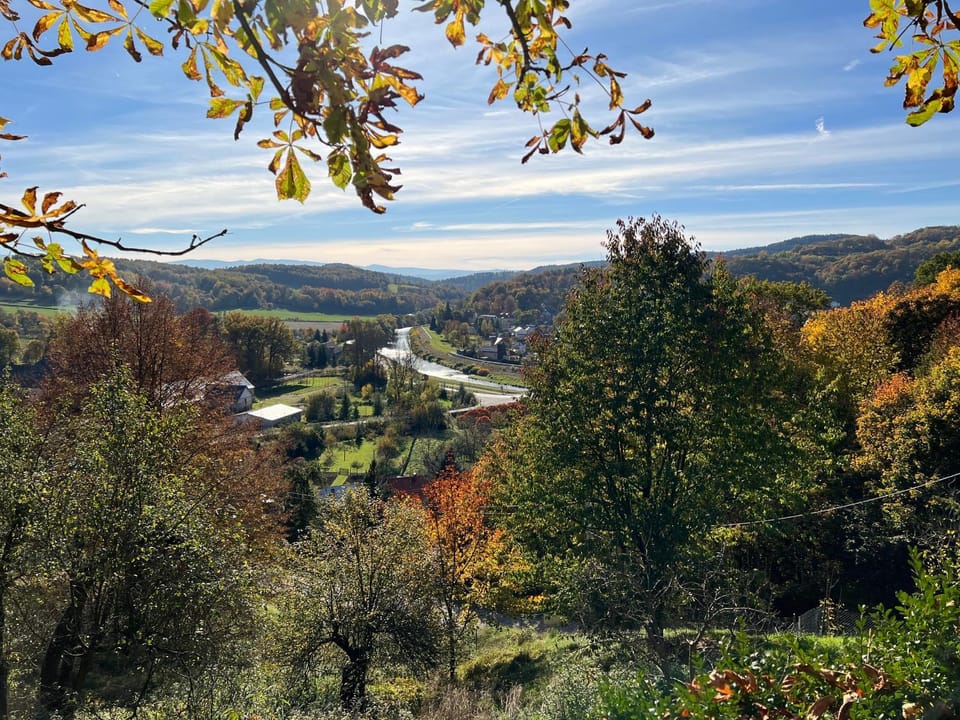 Day, Natural landscape, Mountain view, River view