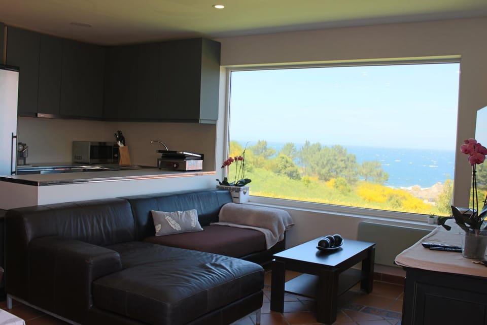 Kitchen or kitchenette, Living room, Sea view