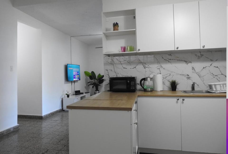 Living room, kitchen