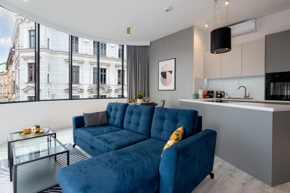Kitchen or kitchenette, Living room, Dining area