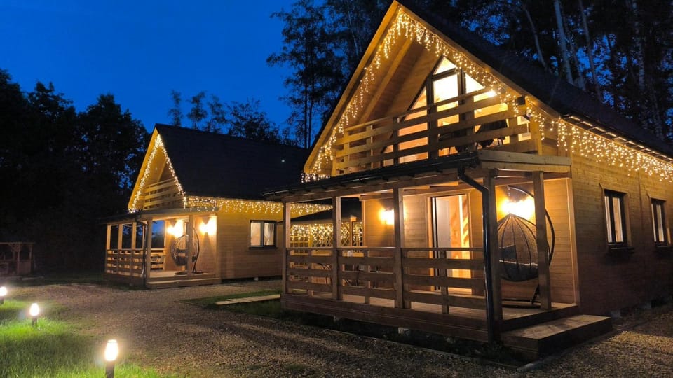 Property building, Night, Garden, Garden view
