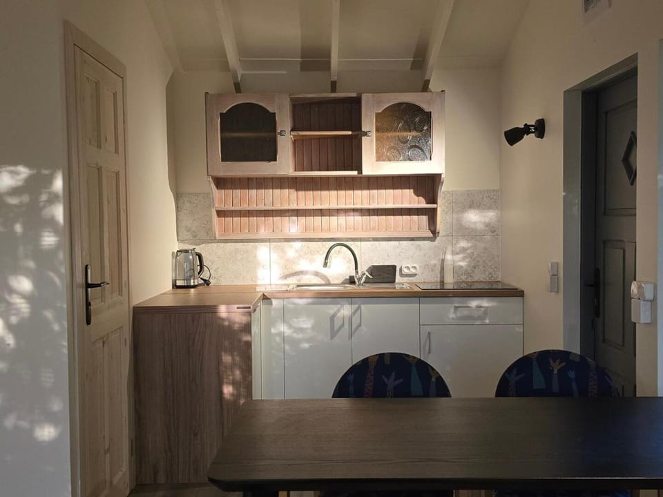 Kitchen or kitchenette, Dining area, stove