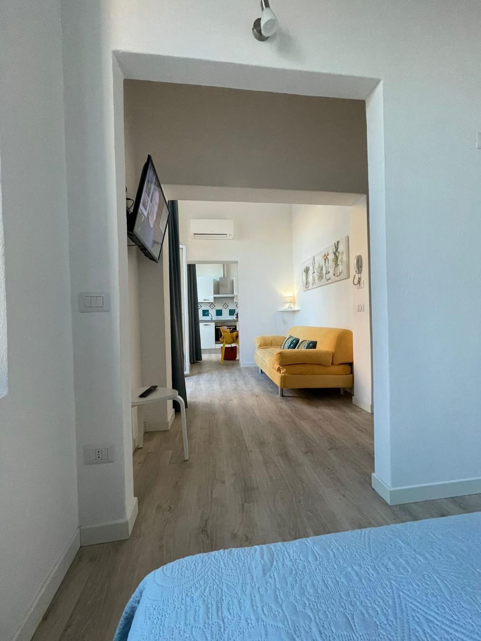 Spring, Bed, TV and multimedia, Living room, Photo of the whole room, Decorative detail, Seating area, locker, air conditioner
