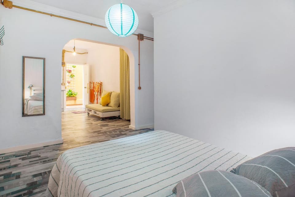 Property building, Living room, Bedroom