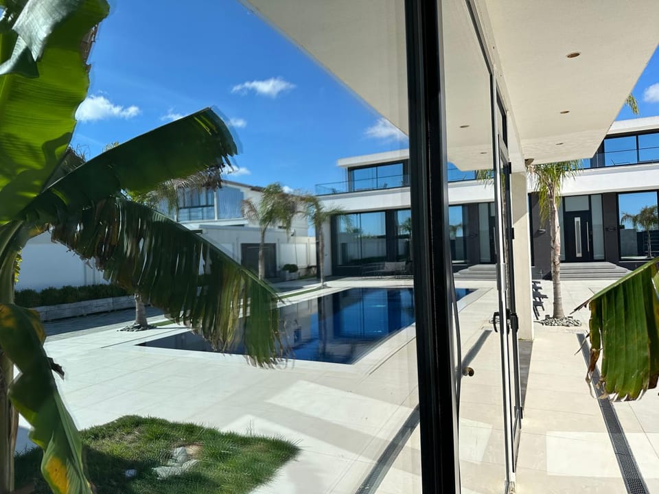 Property building, Patio, Day, Garden, Garden view, Pool view, Swimming pool