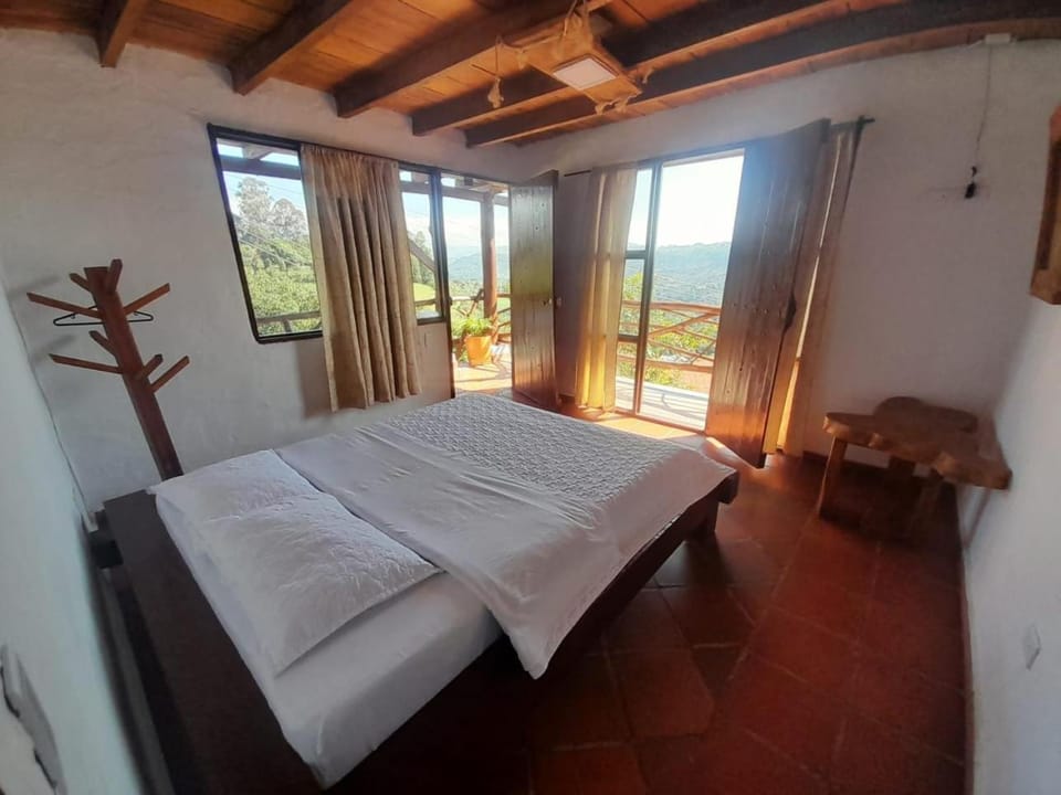 Bed, Natural landscape, Photo of the whole room, Mountain view