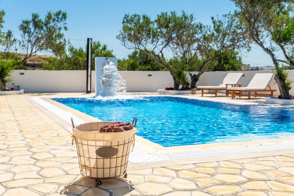 Patio, Day, Natural landscape, Pool view, Swimming pool, sunbed