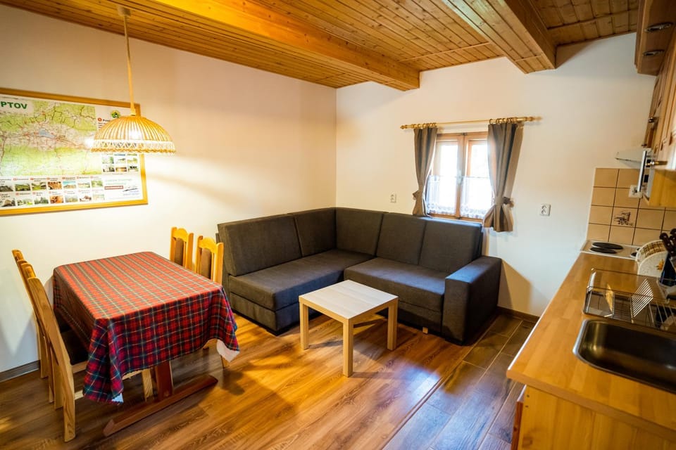 Kitchen or kitchenette, Living room, Dining area