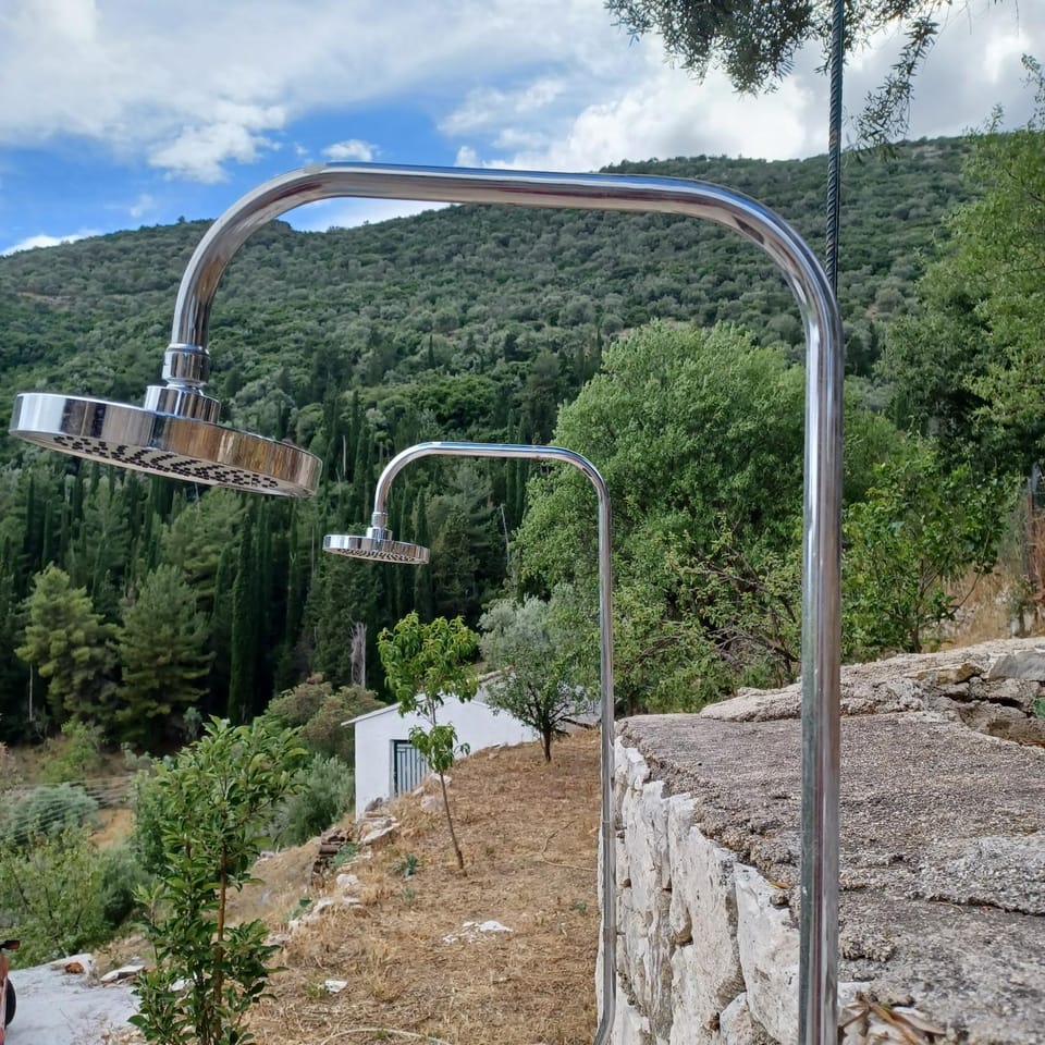 Shower, Natural landscape, Garden, Mountain view