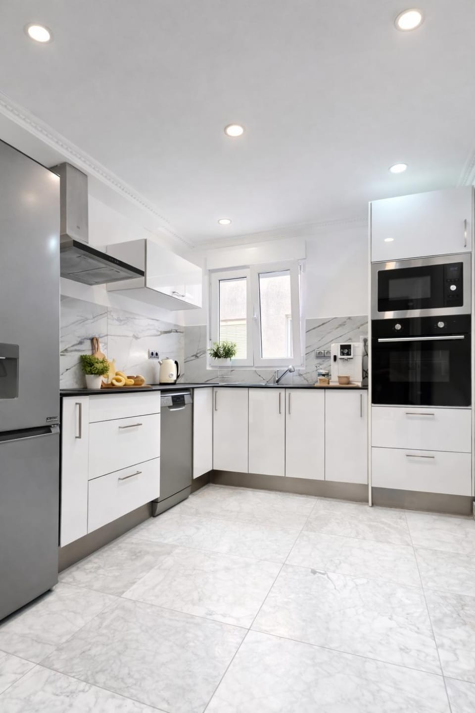 Kitchen or kitchenette, dishwasher, oven, stove, toaster