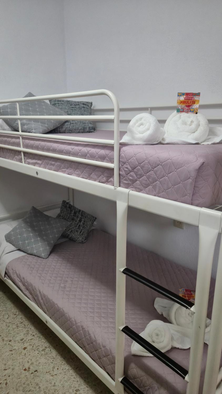 Photo of the whole room, Bedroom, towels