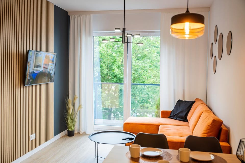 Living room, Seating area, Garden view
