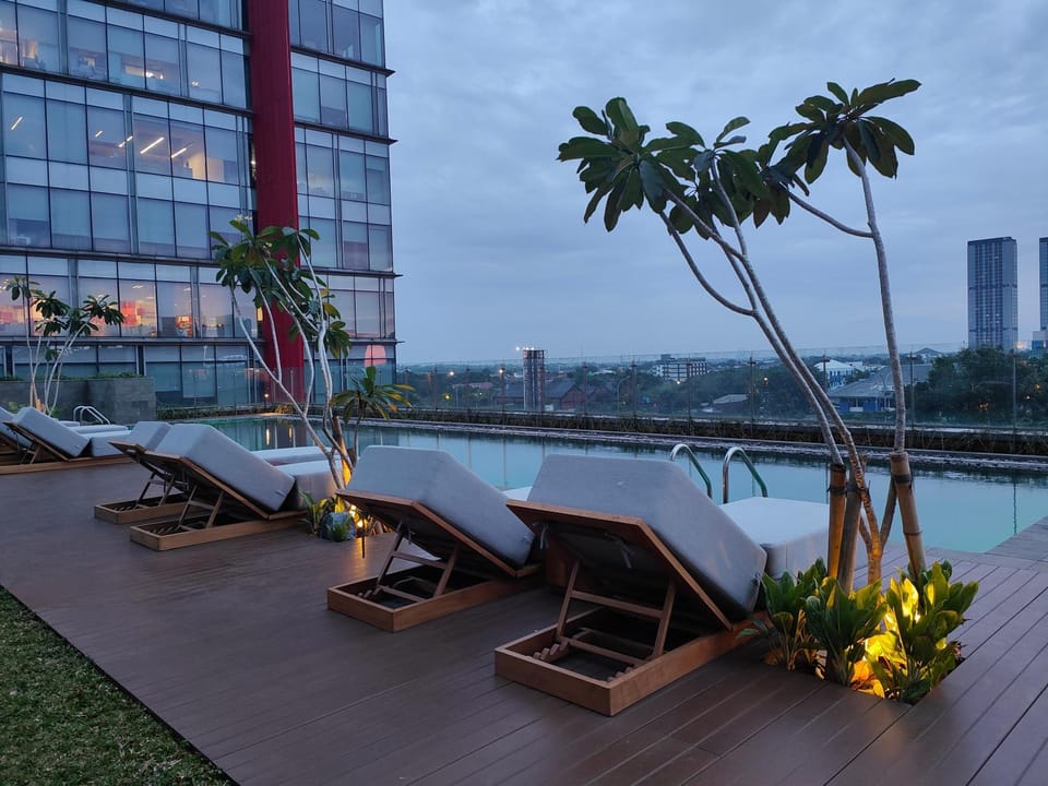 Natural landscape, Pool view, Swimming pool, sunbed
