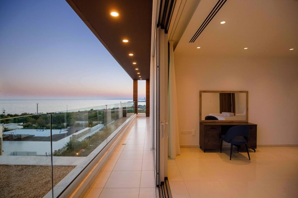 Natural landscape, Balcony/Terrace, Sea view, Sunset