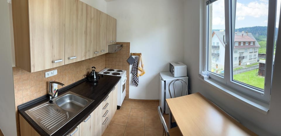 Kitchen or kitchenette, minibar