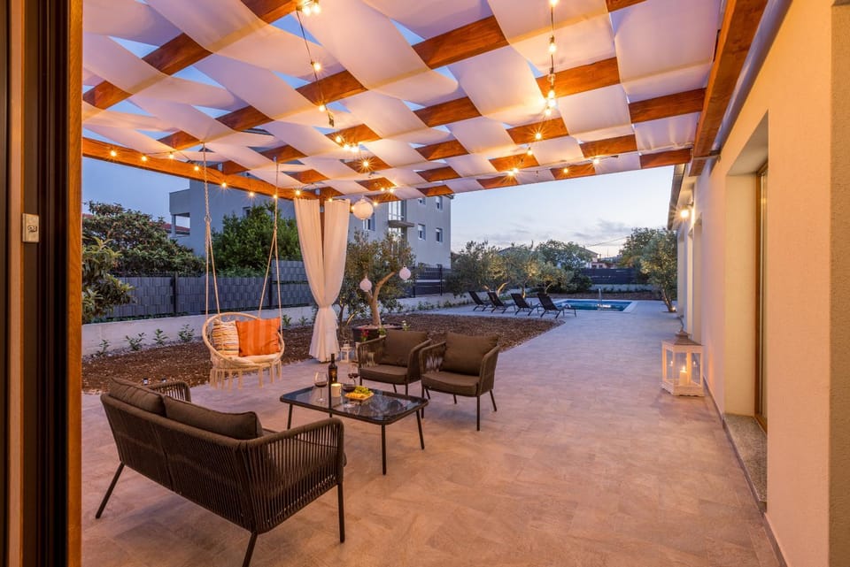 Patio, Balcony/Terrace, Seating area, Pool view